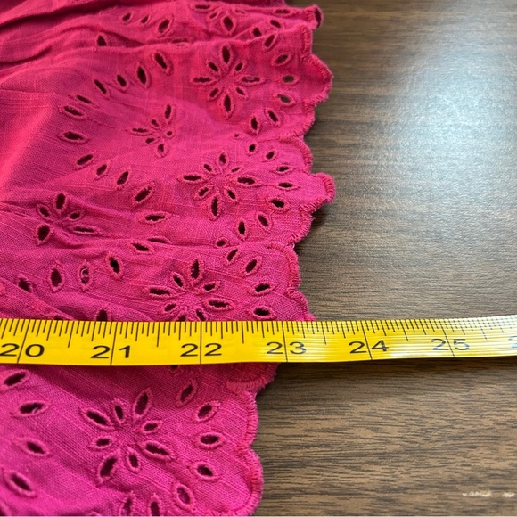 ❤️ Old Navy Fuchsia Ruffle Eye Lit Blouse M - Picture 9 of 9